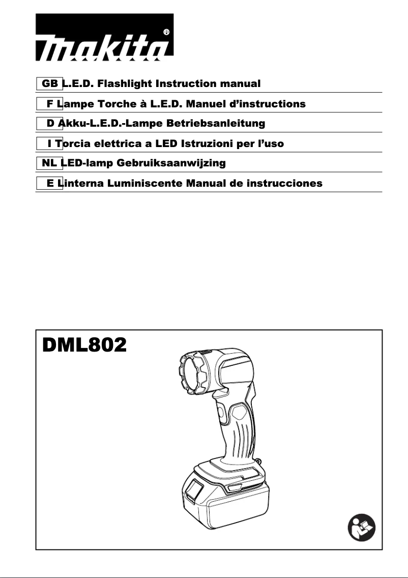 Page 1 de la notice Manuel utilisateur Makita DML802