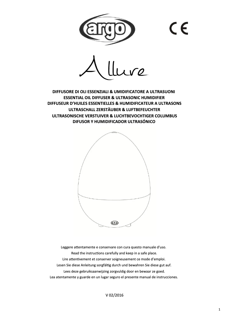 Página 1 del manual Manual de usuario Argoclima Allure