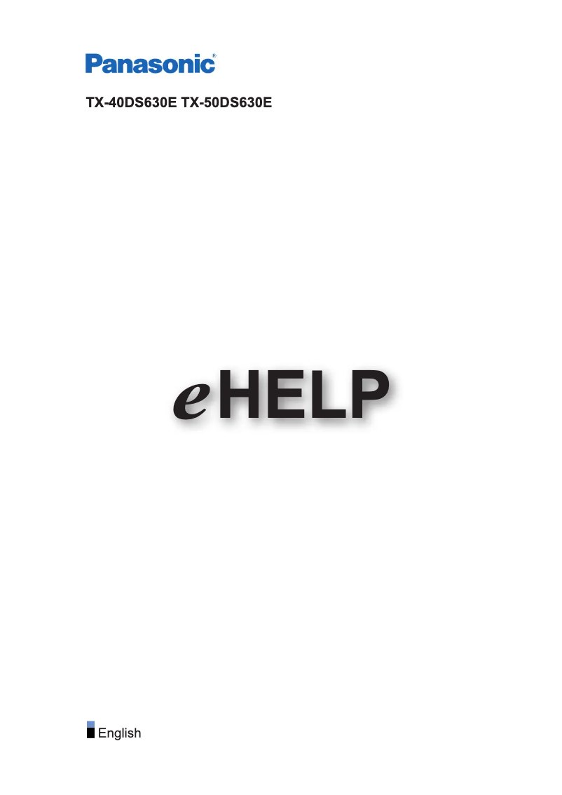 Page 1 de la notice Manuel utilisateur Panasonic Viera TX-50DS630E