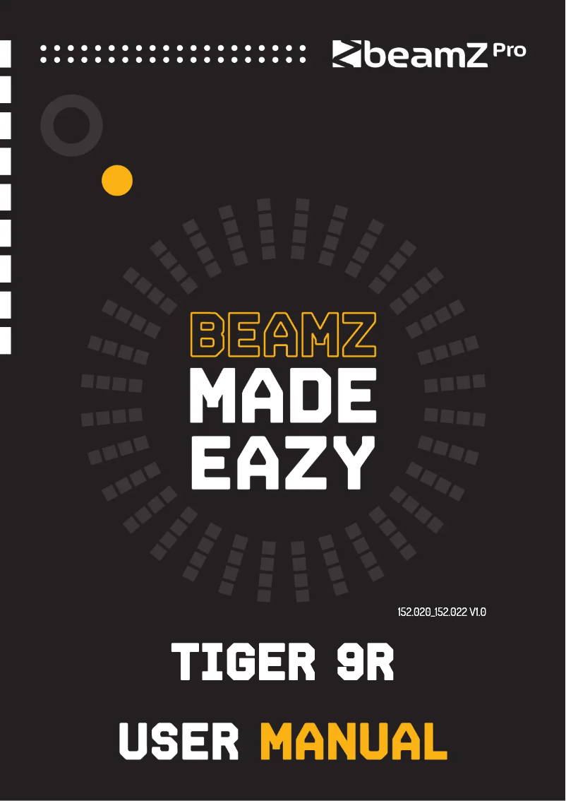 Page 1 de la notice Manuel utilisateur BeamZ Tiger 18R