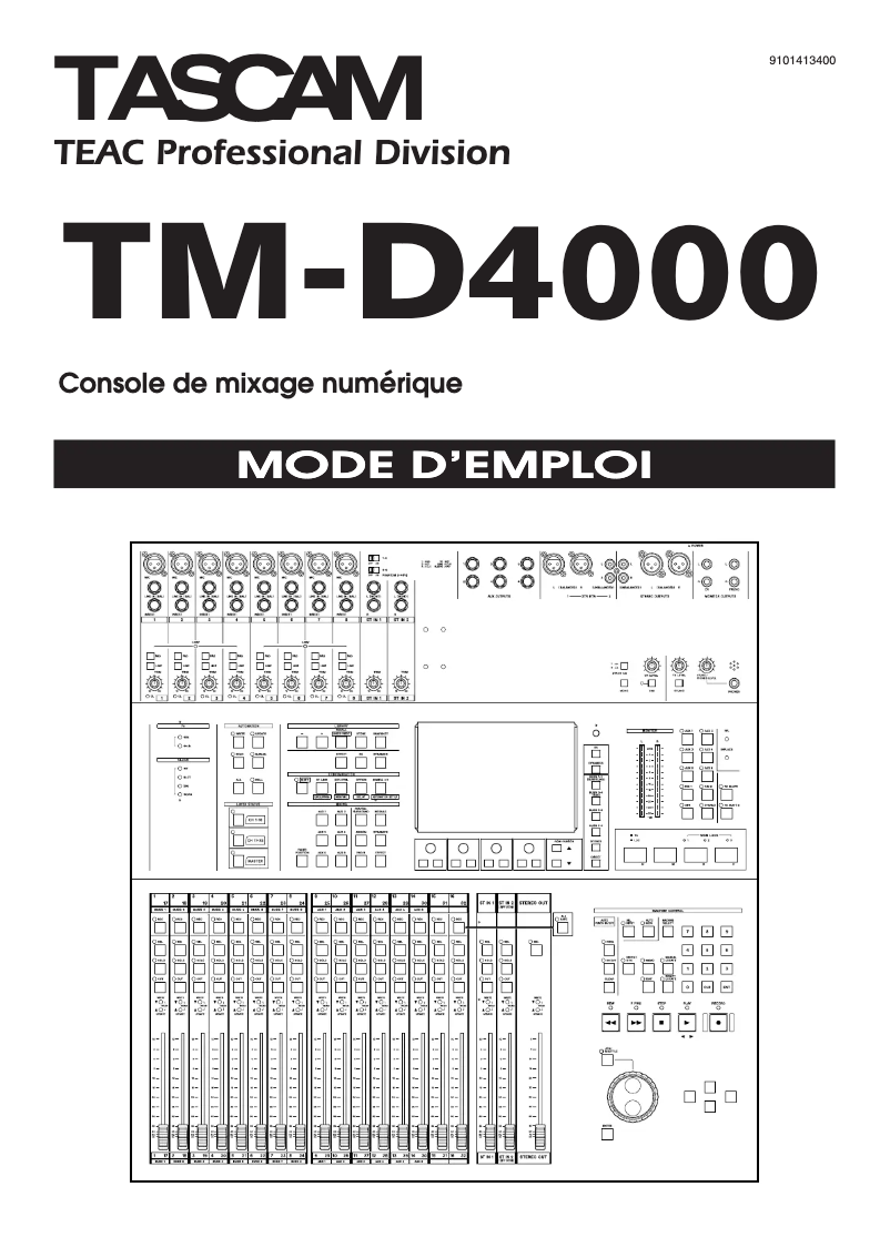 Page 1 de la notice Manuel utilisateur Tascam TM-D4000