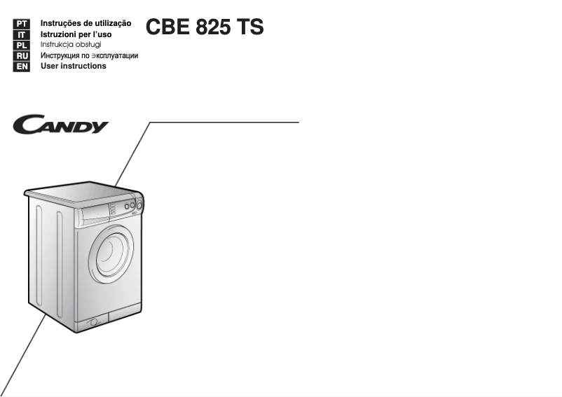 Página 1 del manual Manual de usuario Candy CBE 825
