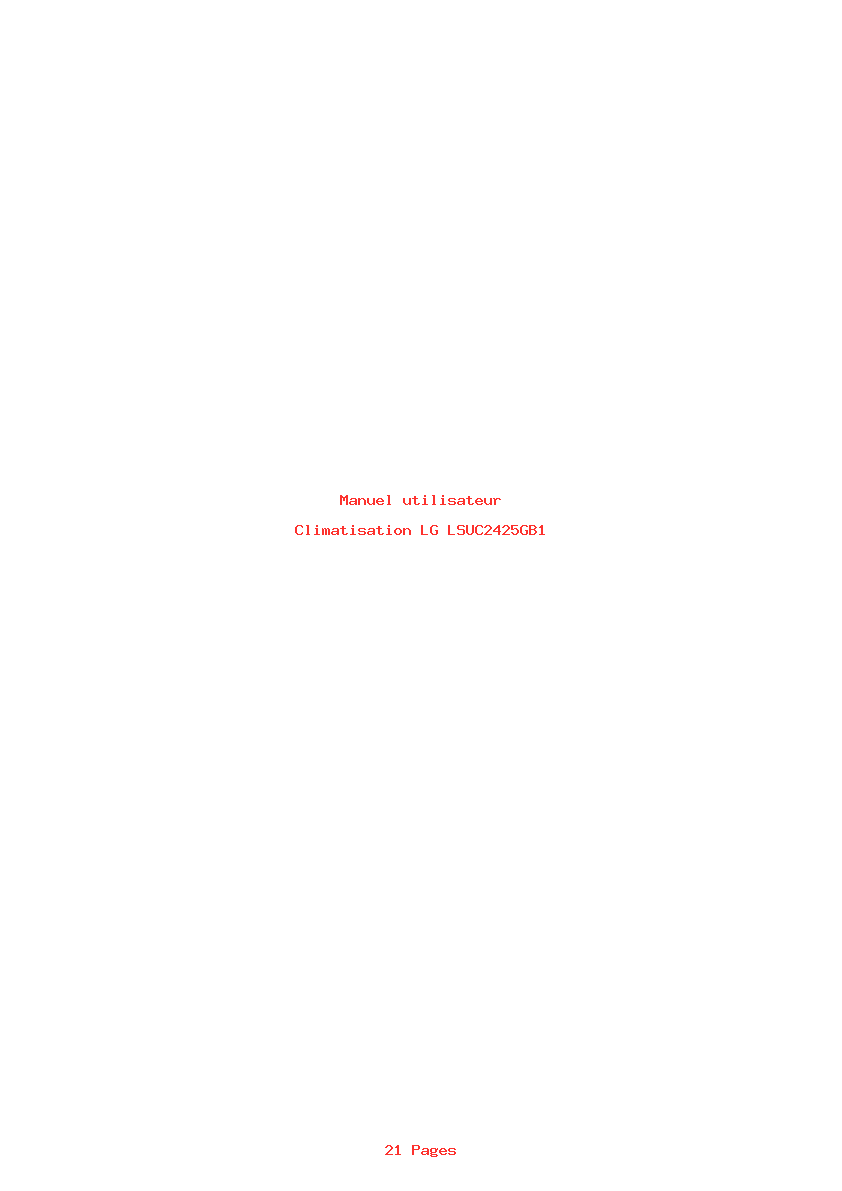 Image de la première page du manuel de l'appareil LSUC2425GB1