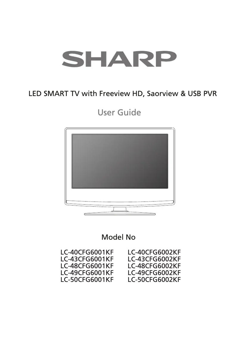 Página 1 del manual Manual de usuario Sharp LC-50CFG6001KF