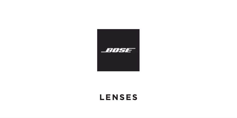 Page 1 of the manual User Manual Bose Lenses