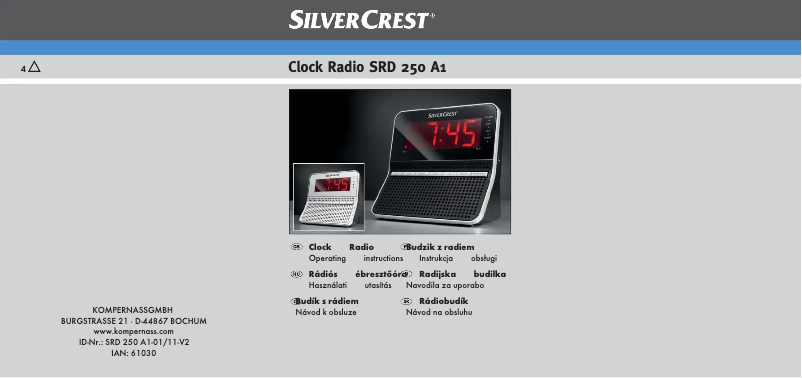 Page 1 de la notice Manuel utilisateur SilverCrest SRD 250 A1