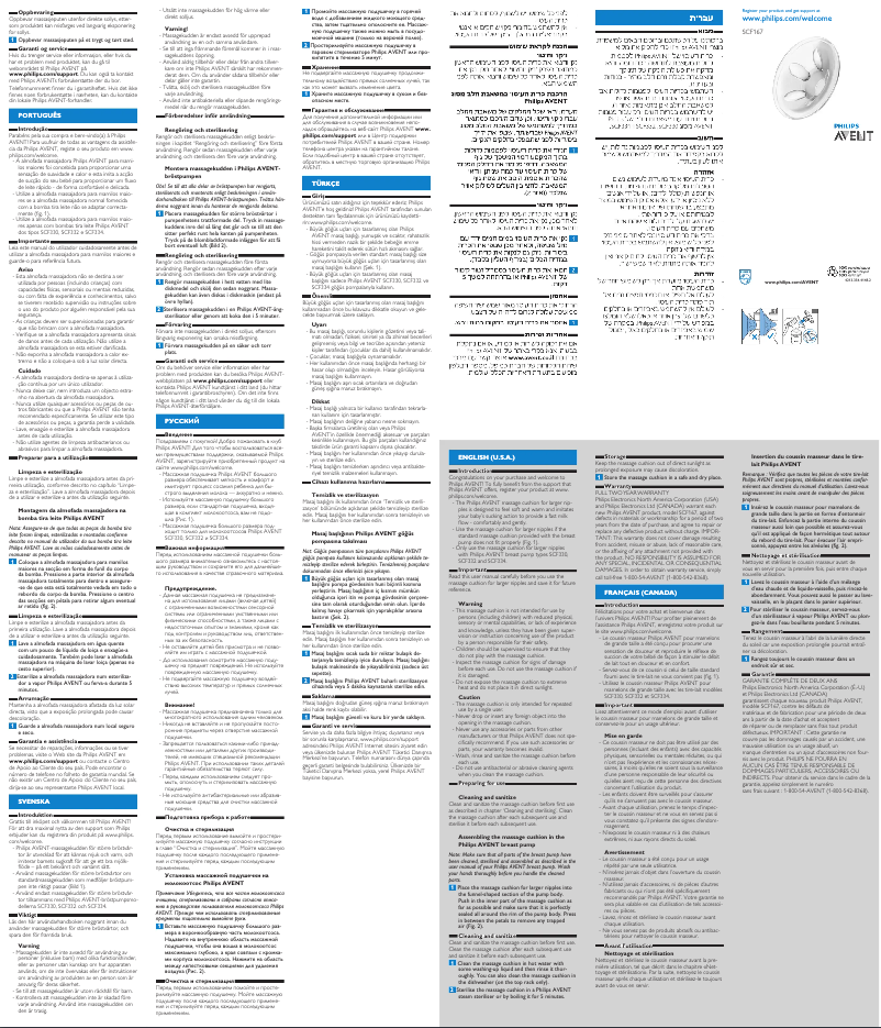 Page n°1 - Manuel utilisateur Philips AVENT SCF167