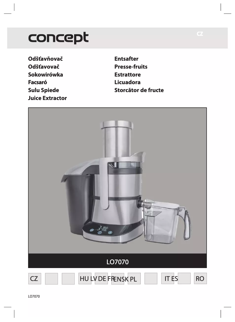 Página 1 del manual Manual de usuario Concept LO7070