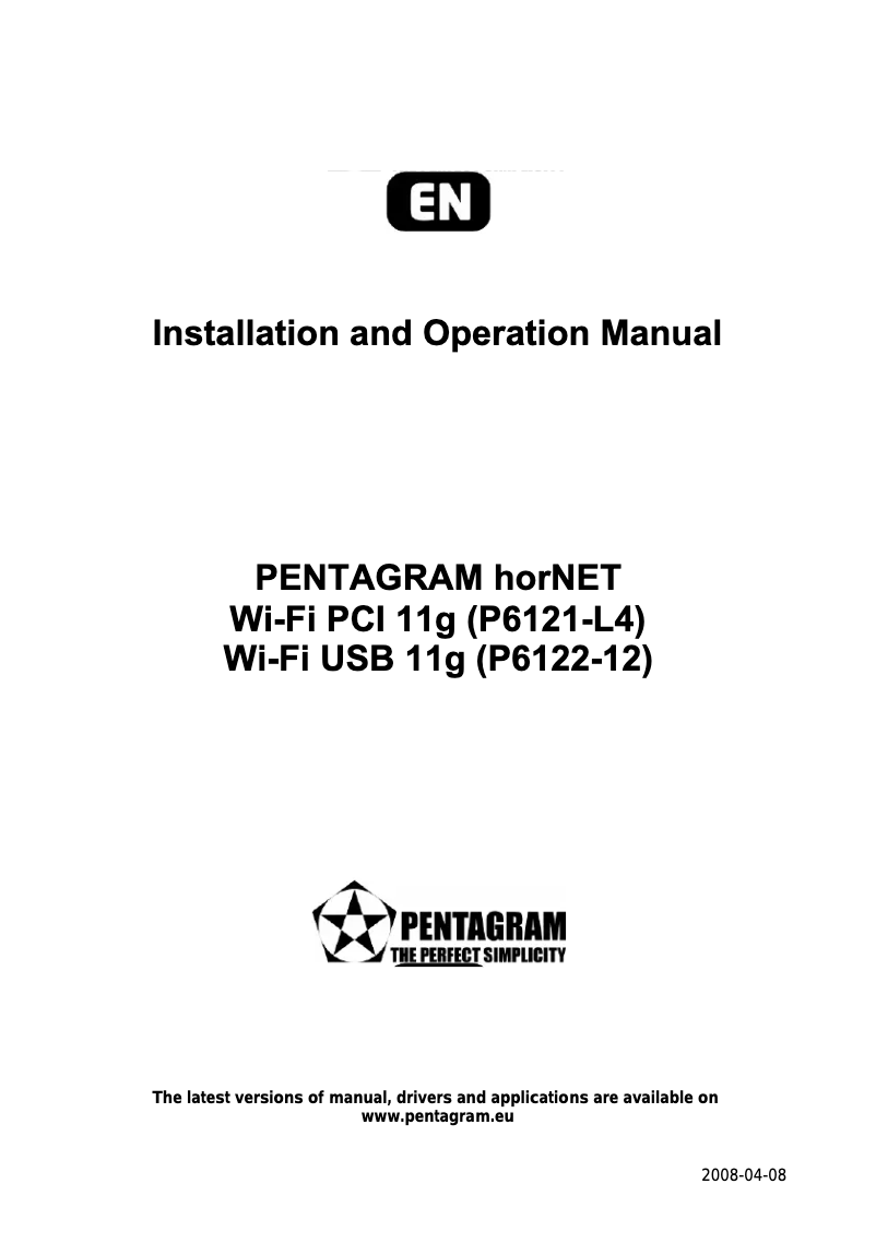 Página 1 del manual Manual de usuario Pentagram P 6122-12