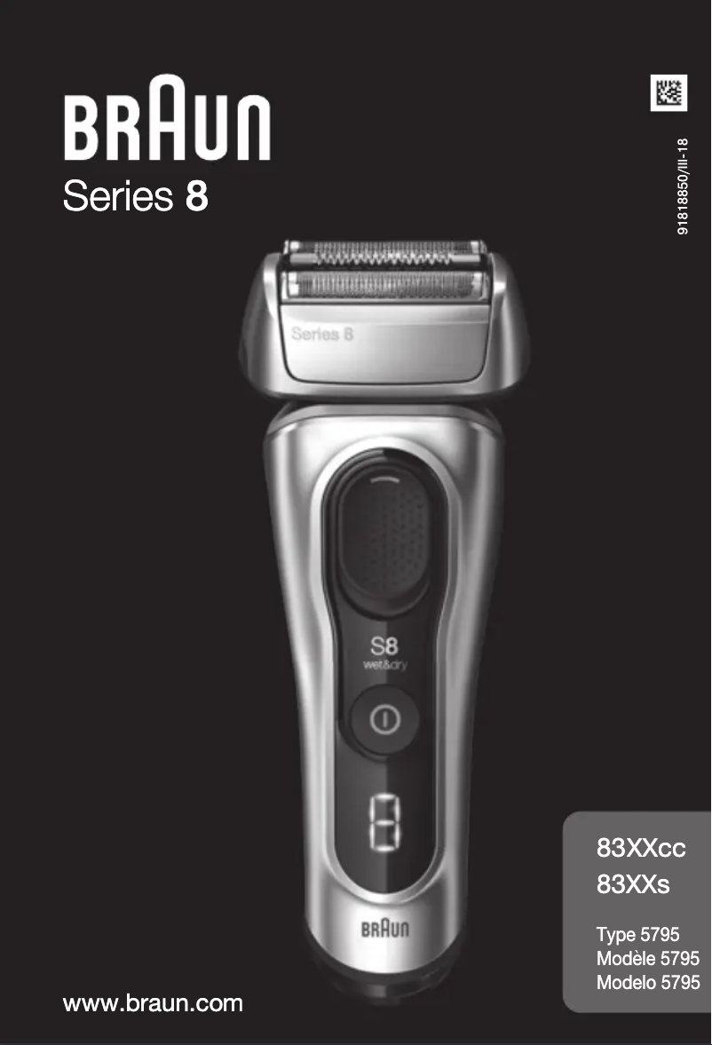Page 1 de la notice Manuel utilisateur Braun Series 8 8380CC