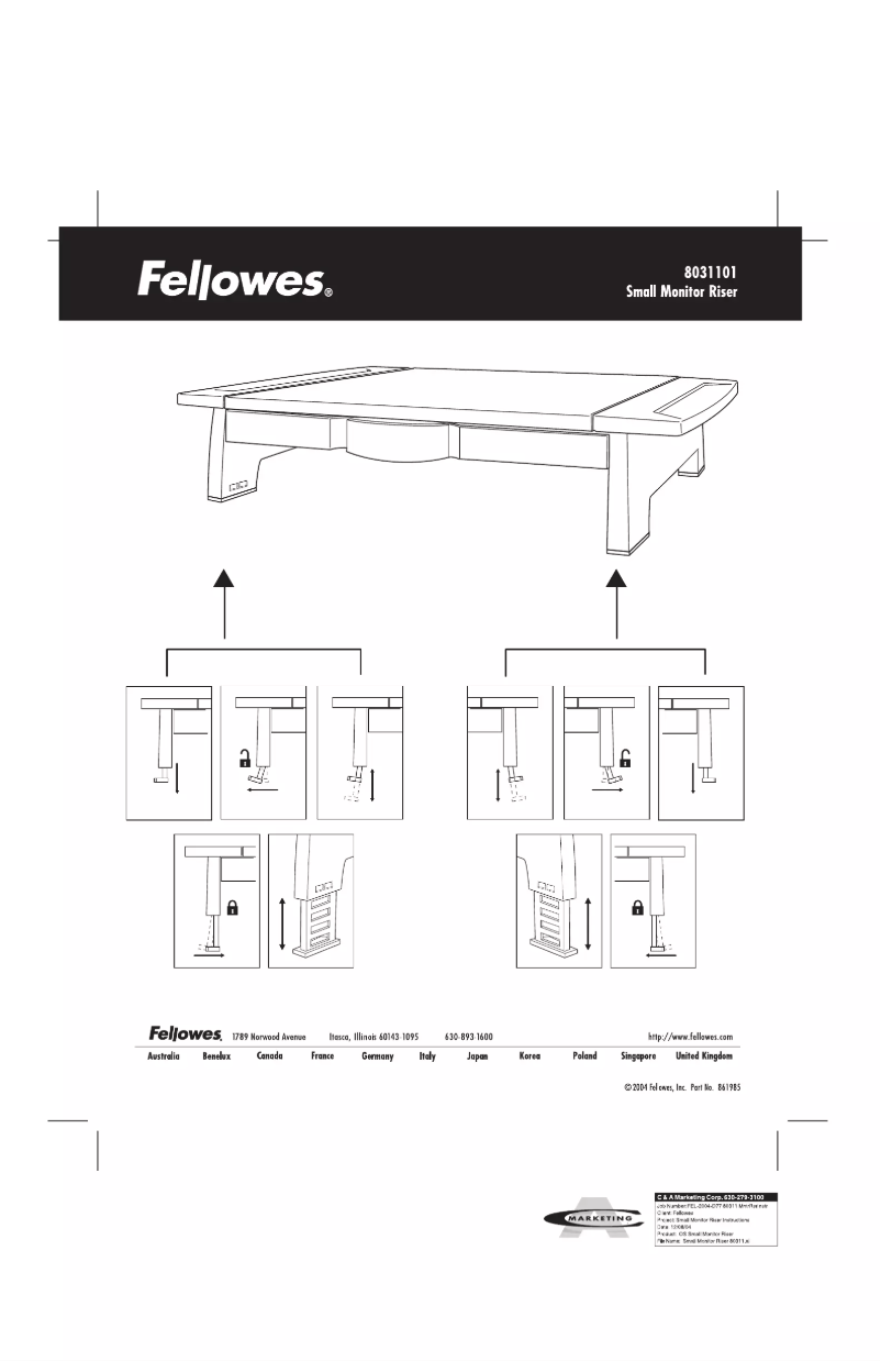 Page 1 de la notice Manuel utilisateur Fellowes 80311