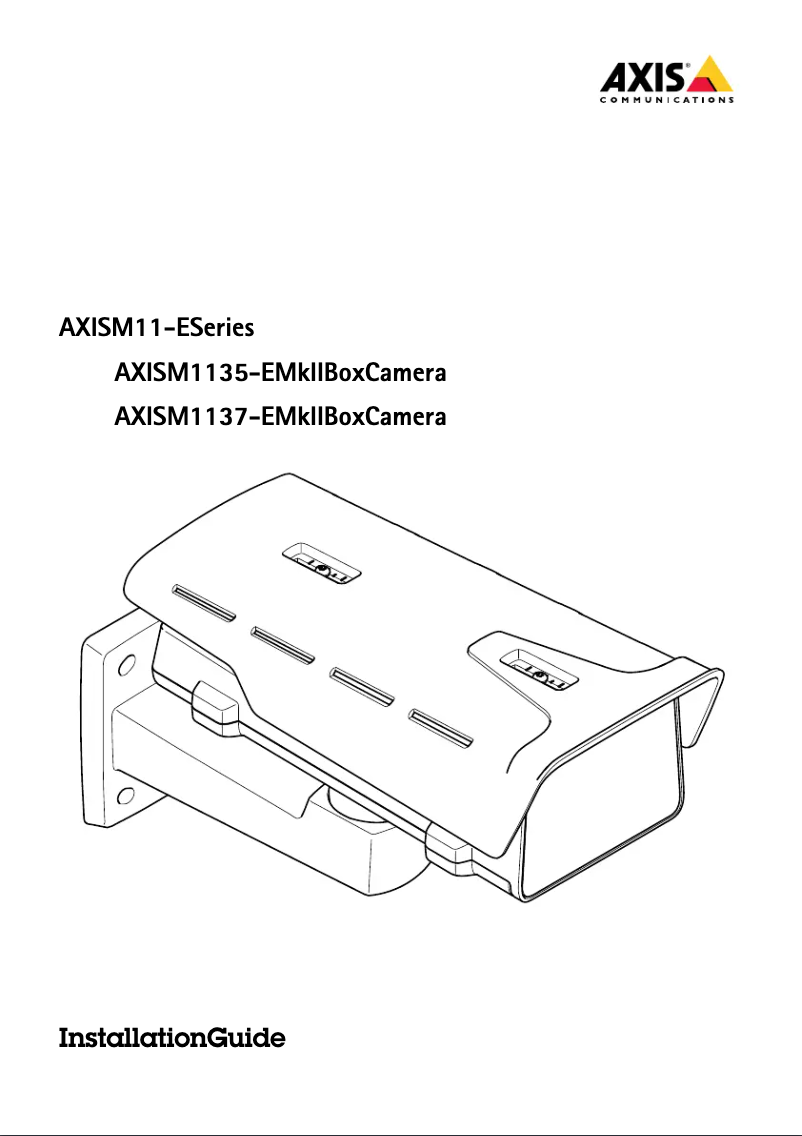 Page 1 de la notice Guide d'installation Axis M1137-E