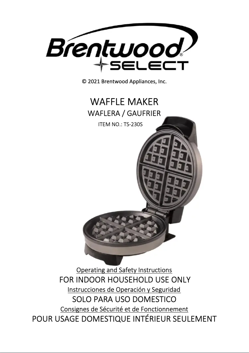 Page 1 de la notice Manuel utilisateur Brentwood TS-230S