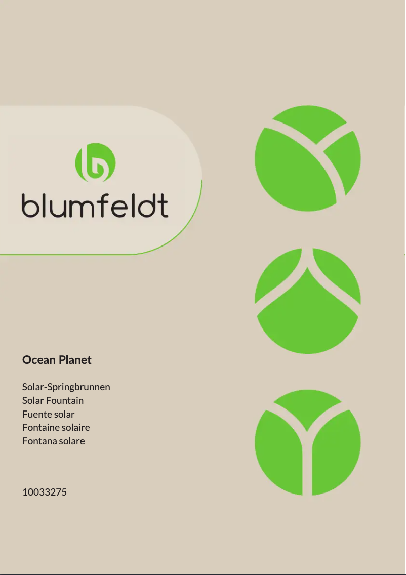 Page 1 de la notice Manuel utilisateur Blumfeldt Ocean Planet
