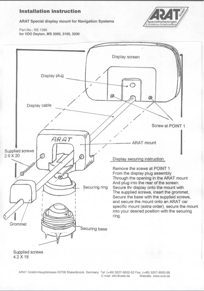 Página 1 del manual Manual de usuario Arat NS1566
