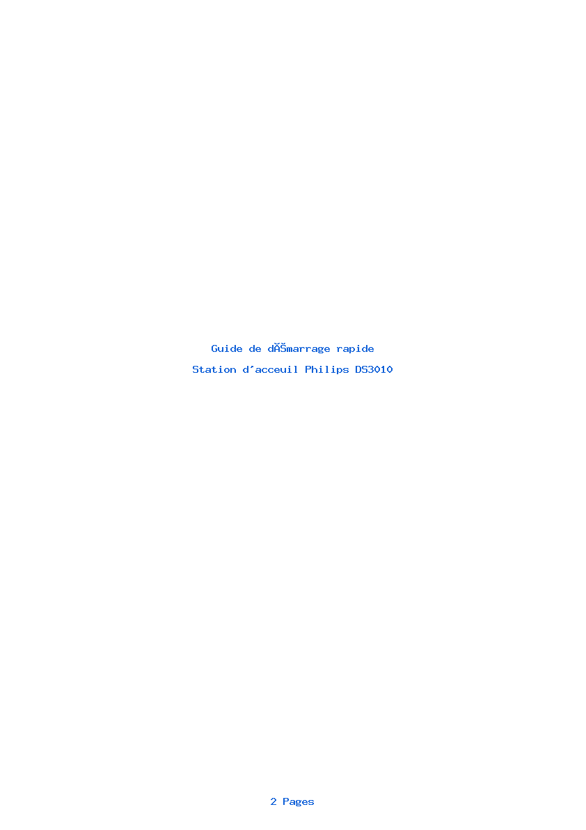 Image de la première page du manuel de l'appareil DS3010