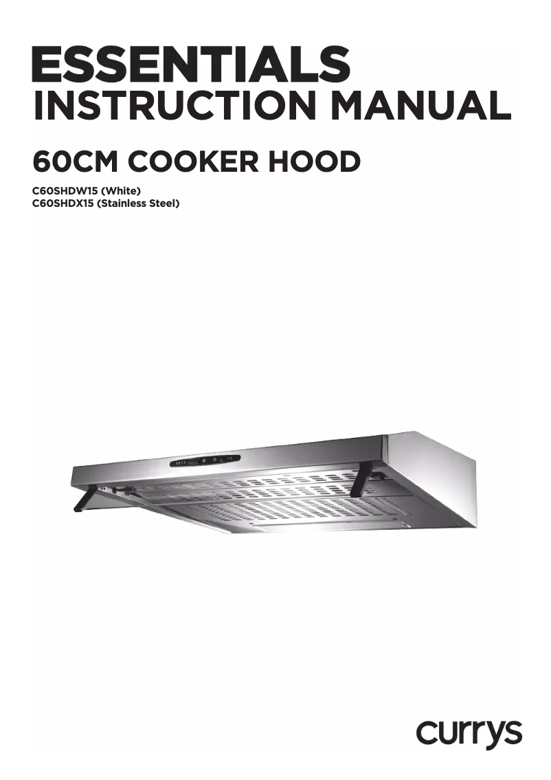 Page 1 de la notice Manuel utilisateur Currys Essentials C60SHDX15