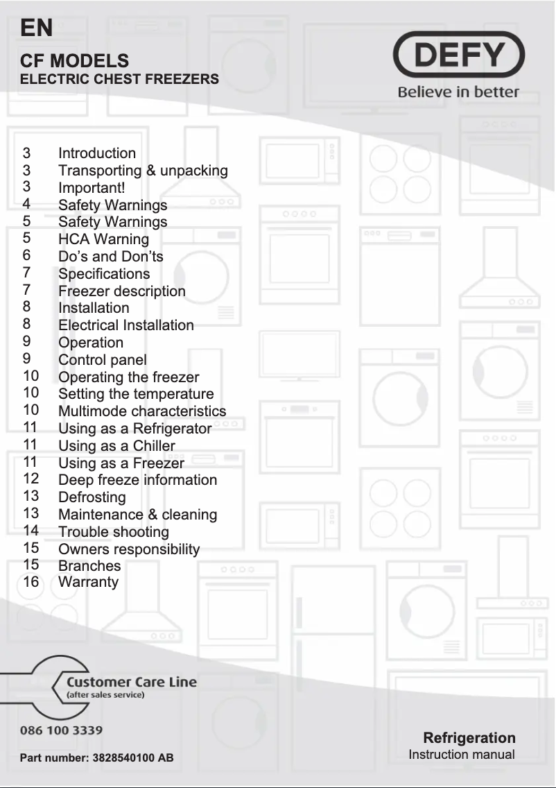 Página 1 del manual Manual de usuario Defy DMF505
