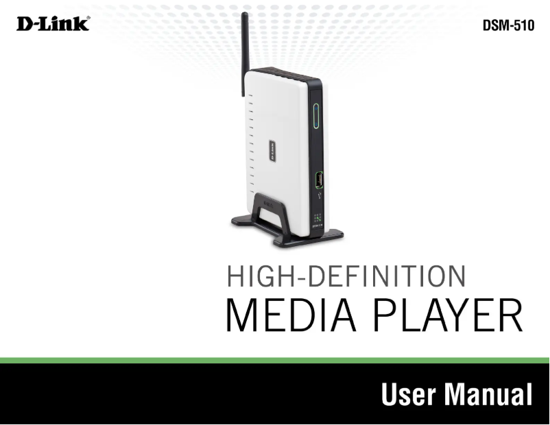 Page 1 de la notice Manuel utilisateur D-Link DSM-510