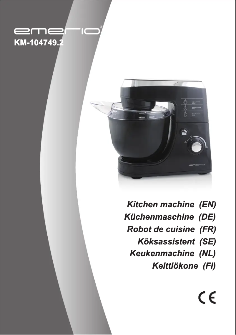 Page 1 de la notice Manuel utilisateur Emerio KM-104749.2