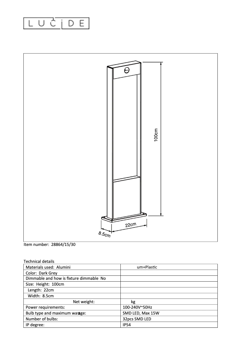 Página 1 del manual Manual de usuario Lucide Jellum