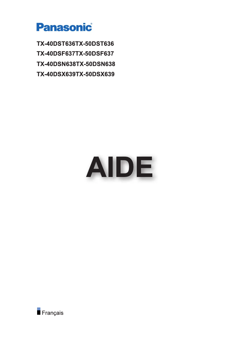 Page 1 de la notice Manuel utilisateur Panasonic Viera TX-50DST636