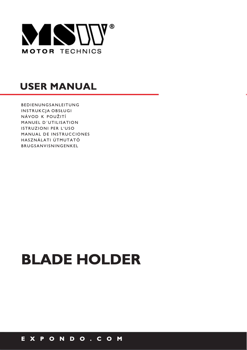 Page 1 de la notice Manuel utilisateur MSW MSW-BHACC-1