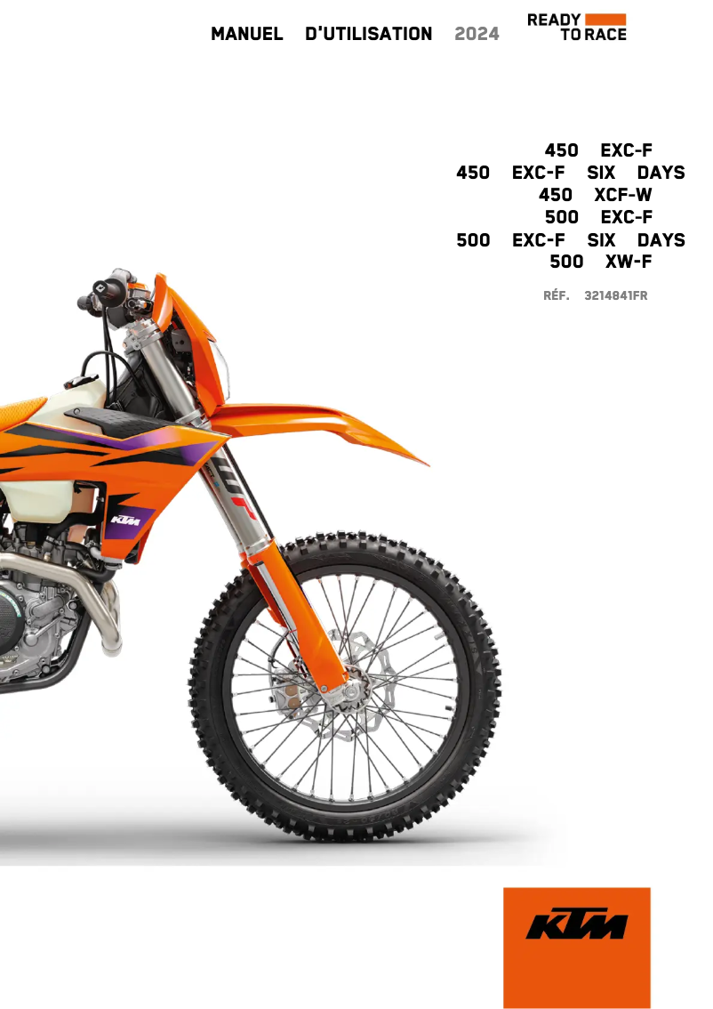 Página 1 del manual Manual de usuario KTM 450 XCF-W (2024)