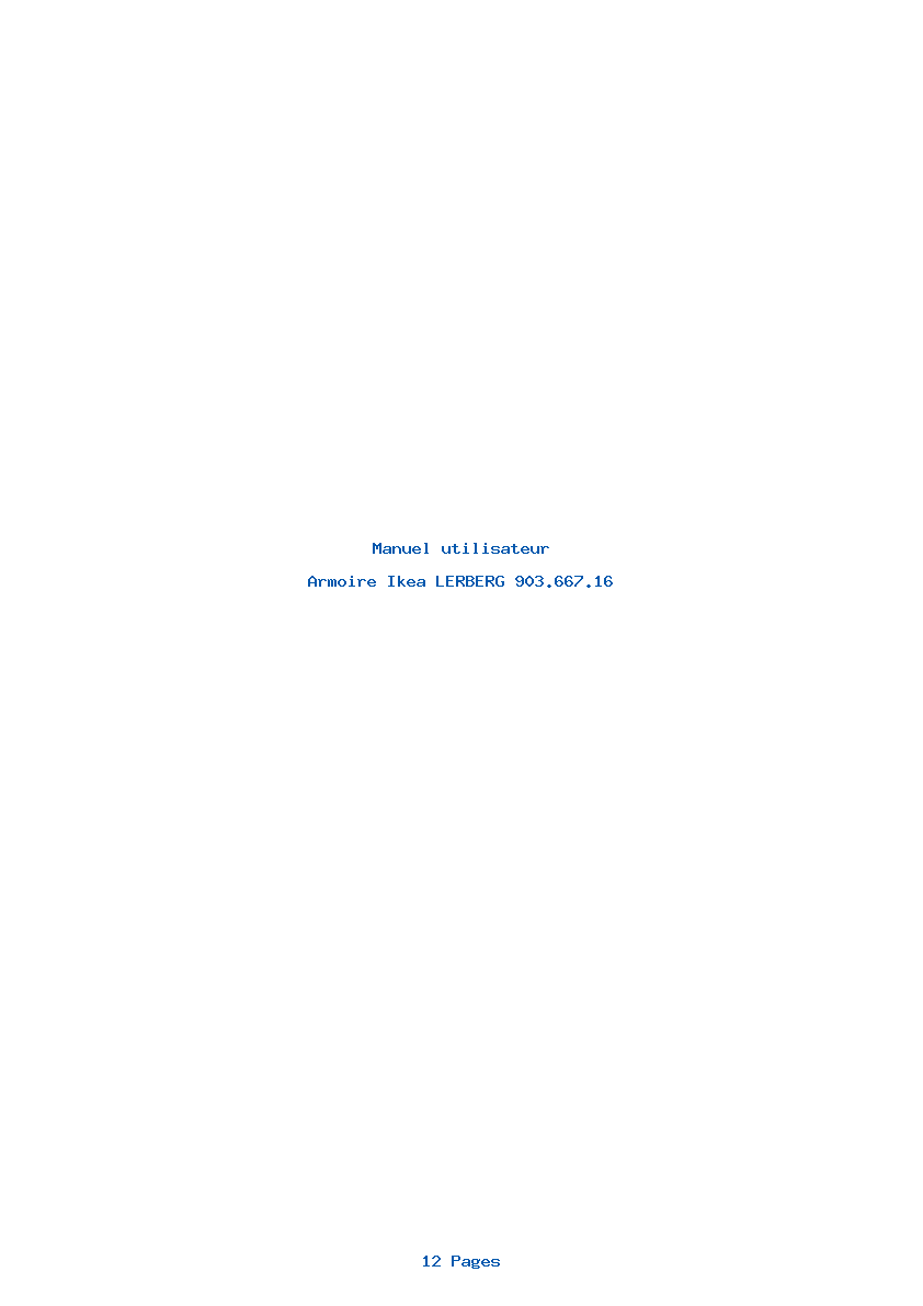 Page 1 de la notice Manuel utilisateur Ikea LERBERG 903.667.16