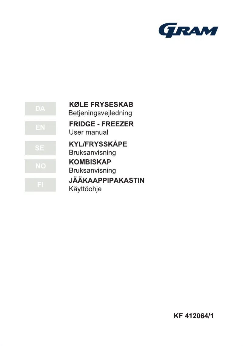 Page 1 de la notice Manuel utilisateur Gram KF 412064/1