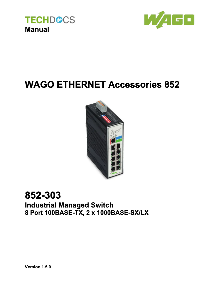 Página 1 del manual Manual de usuario Wago 852-303