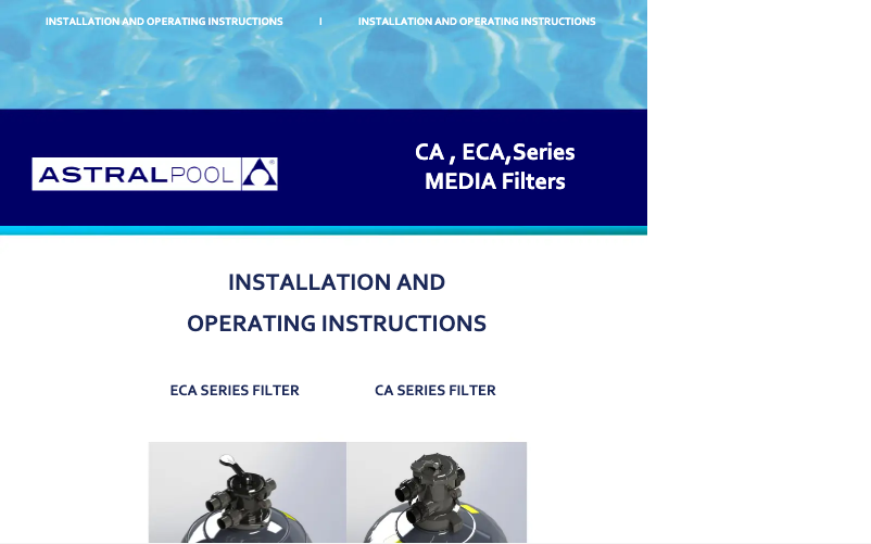 Page 1 de la notice Manuel utilisateur AstralPool CA400