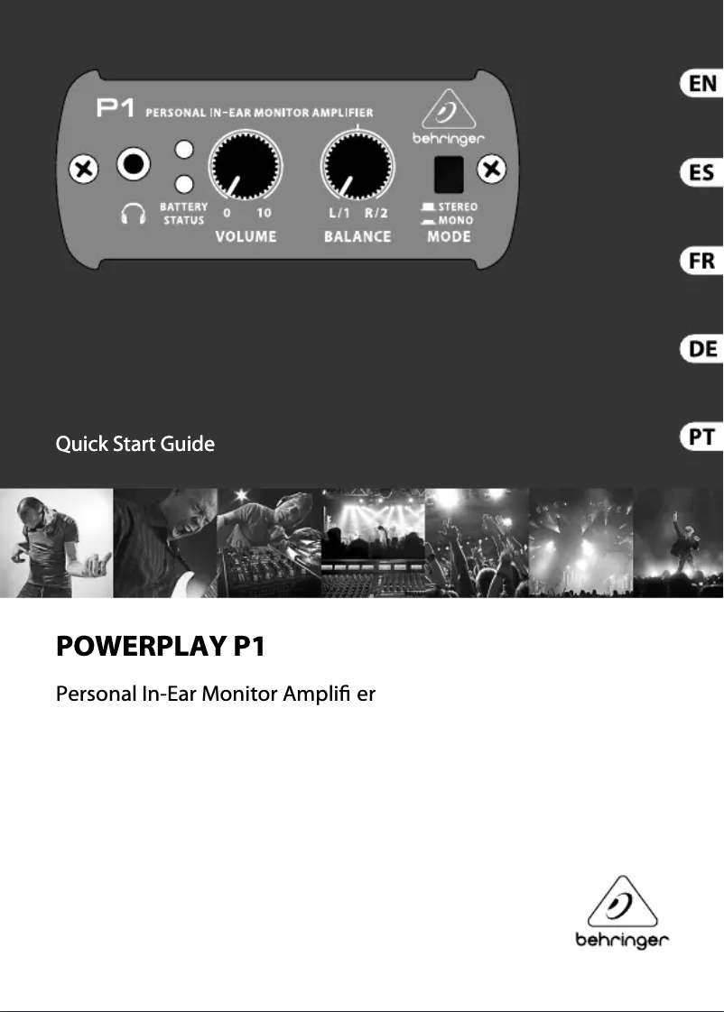 Página 1 del manual Manual de usuario Behringer Powerplay P1