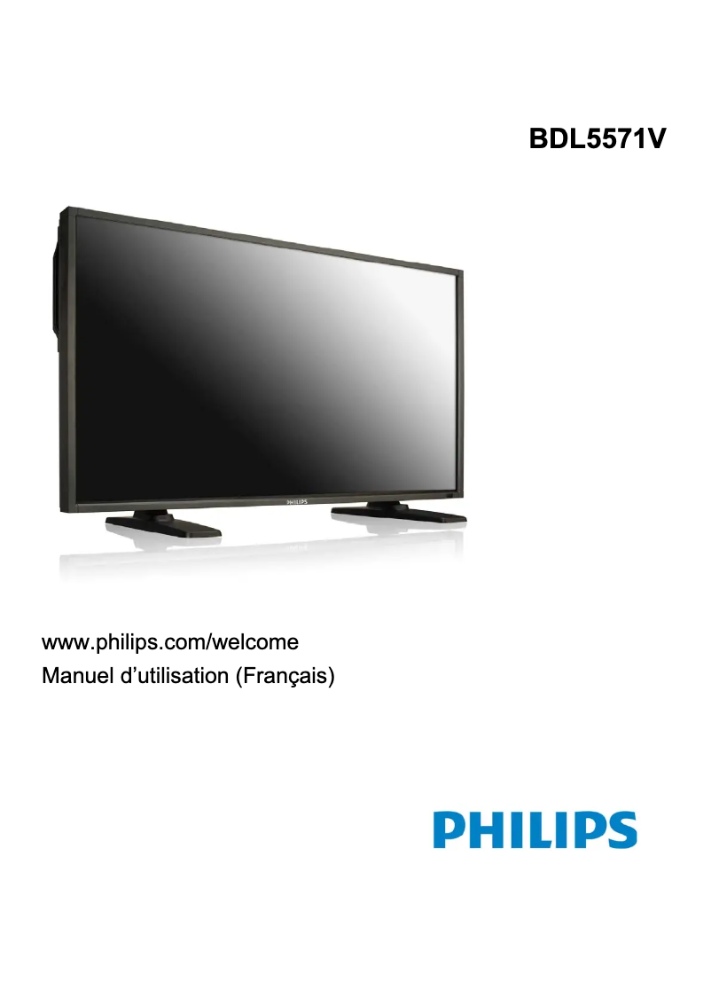 Page n°1 - Manuel utilisateur Philips BDL5571V
