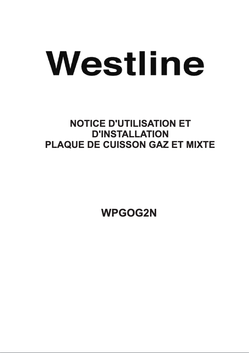 Página 1 del manual Manual de usuario Westline WPGOG2N