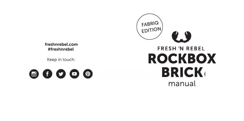Page 1 de la notice Manuel utilisateur Fresh 'n Rebel Rockbox Brick