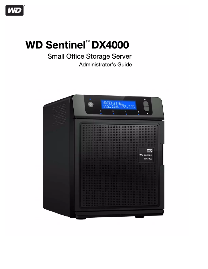 Page 1 de la notice Manuel utilisateur Western Digital Sentinel DX4000 12TB