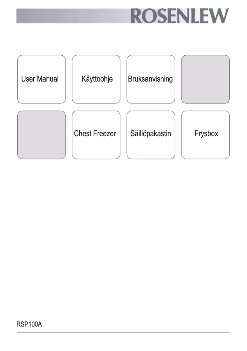 Page 1 de la notice Manuel utilisateur Rosenlew RSP100A