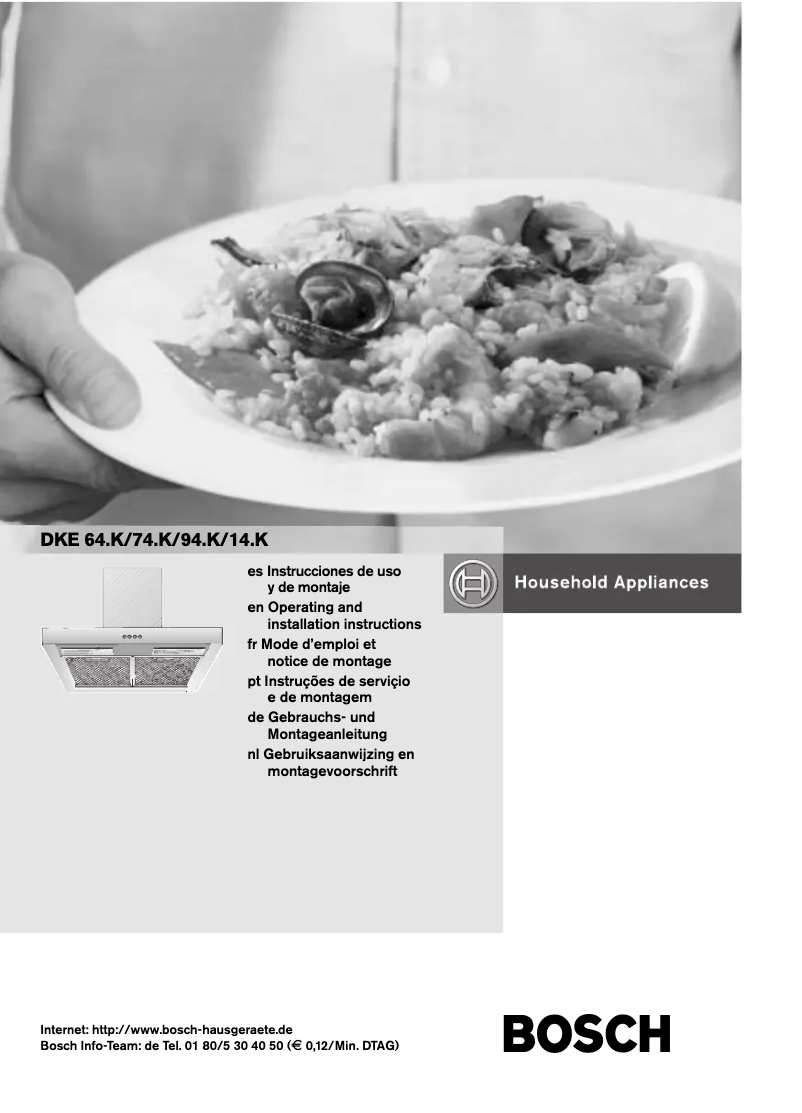 Page 1 de la notice Manuel utilisateur Bosch DKE645K