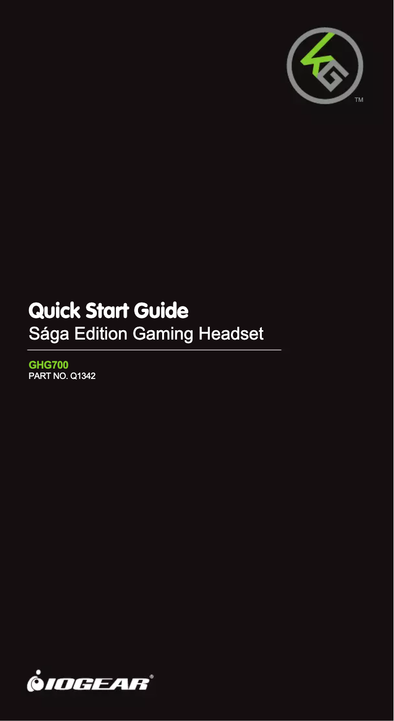 Page 1 de la notice Manuel utilisateur iogear Saga