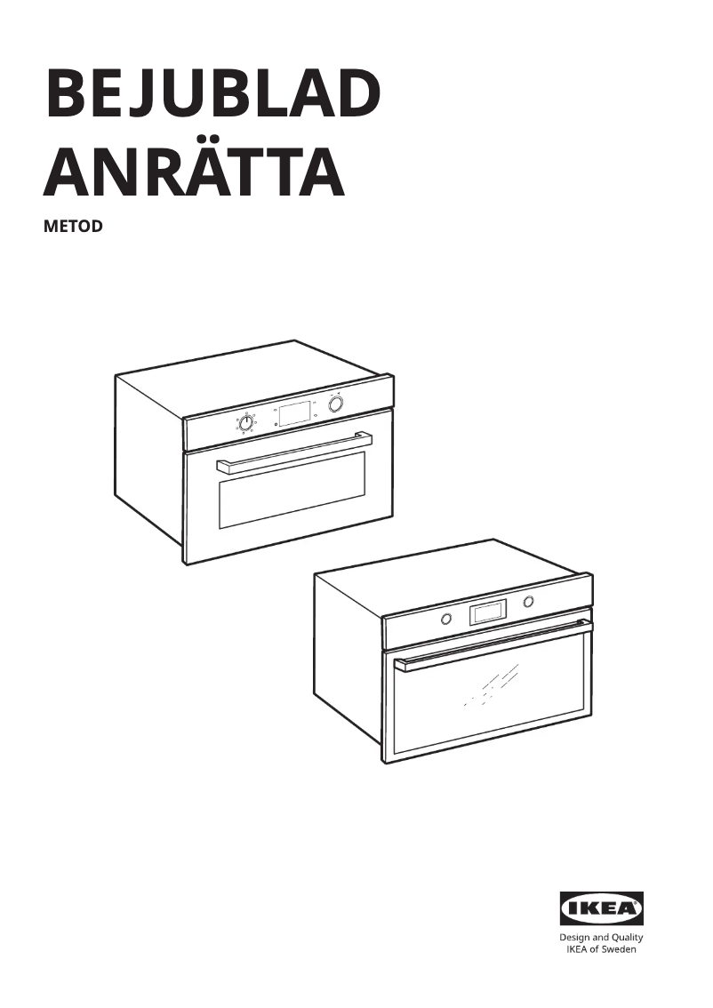 Page 1 de la notice Manuel utilisateur Ikea ANRÄTTA 905.082.64