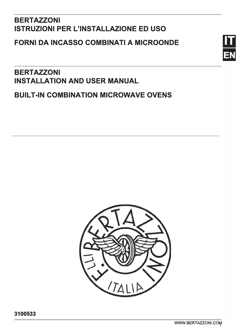 Page 1 de la notice Manuel utilisateur Bertazzoni F457HERMWTAC