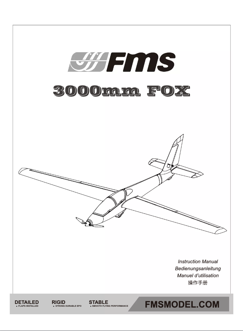 Page 1 of the manual User Manual FMS Fox Glider