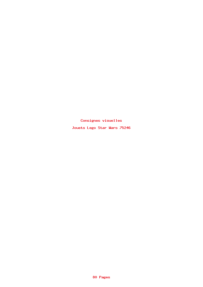 Page 1 de la notice Consignes visuelles Lego Star Wars 75246