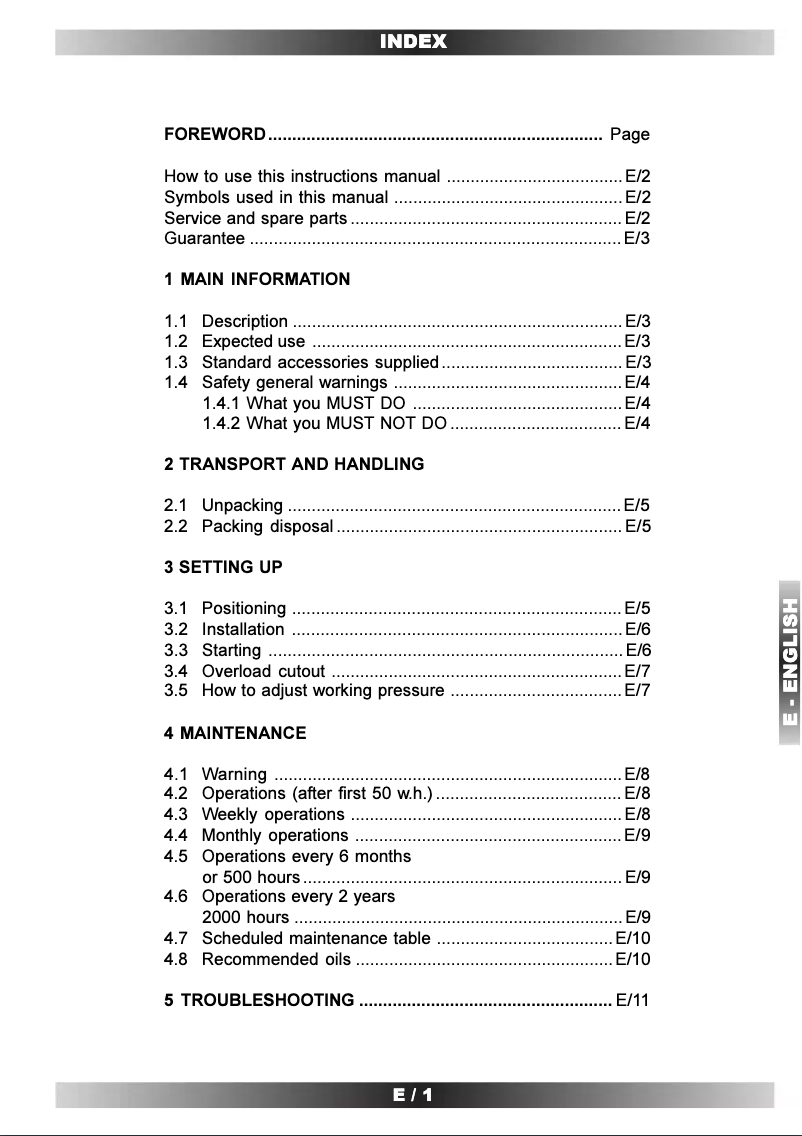 Página 1 del manual Manual de usuario Fini LKM 250