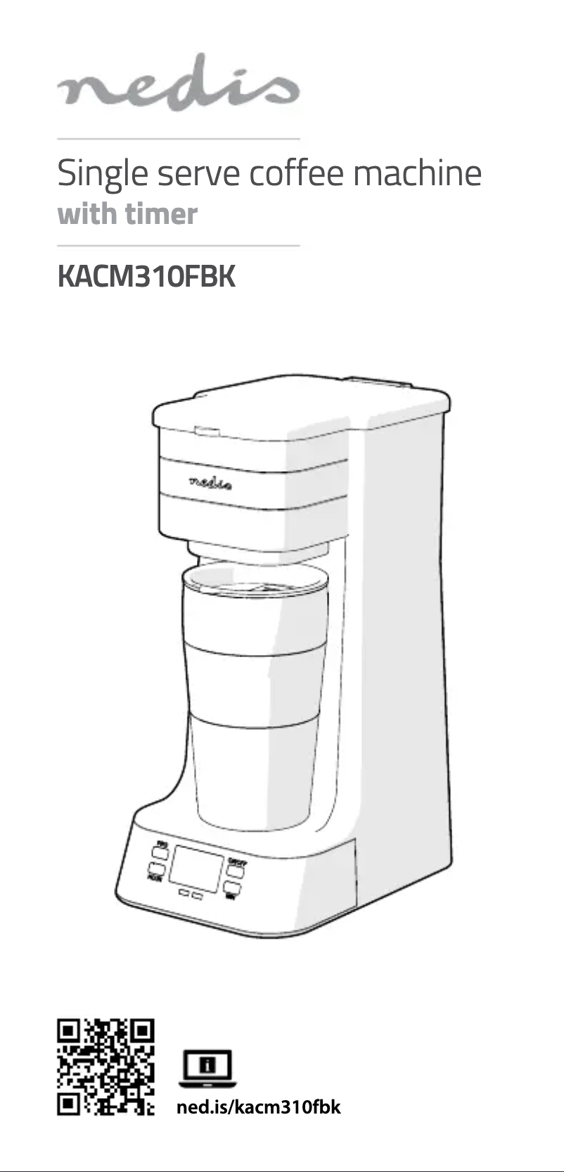 Page 1 de la notice Manuel utilisateur Nedis KACM310FBK