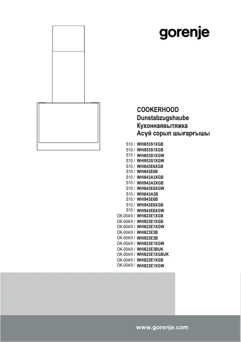 Page 1 de la notice Manuel utilisateur Gorenje WHI661S2XUK