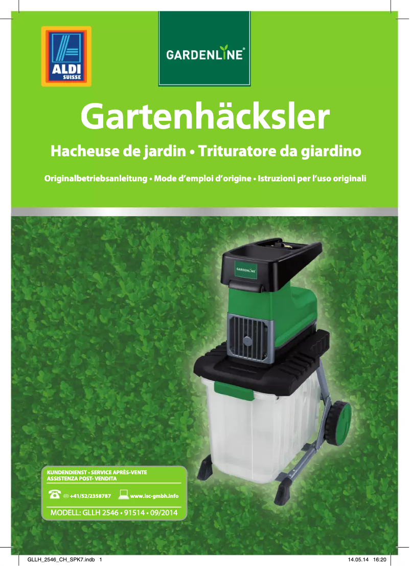 Page 1 de la notice Manuel utilisateur Gardenline GLLH 2546