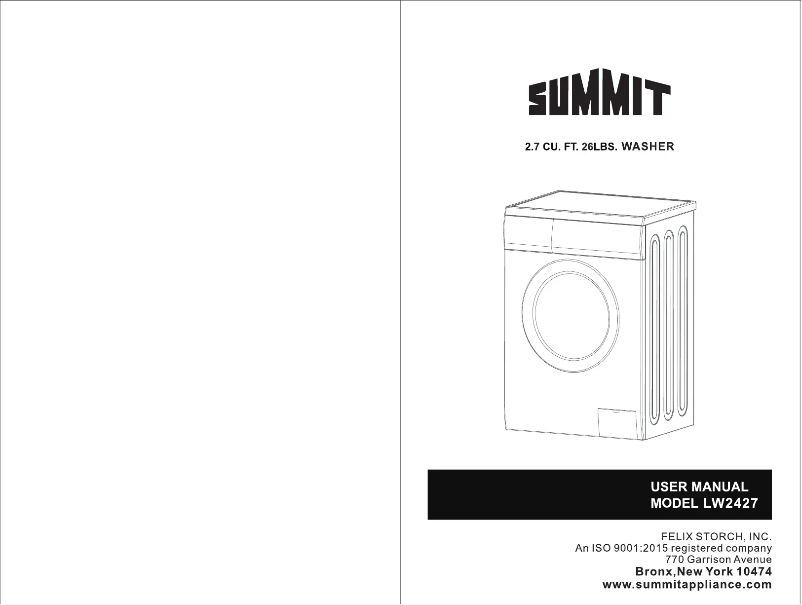 Page 1 de la notice Manuel utilisateur Summit LW2427