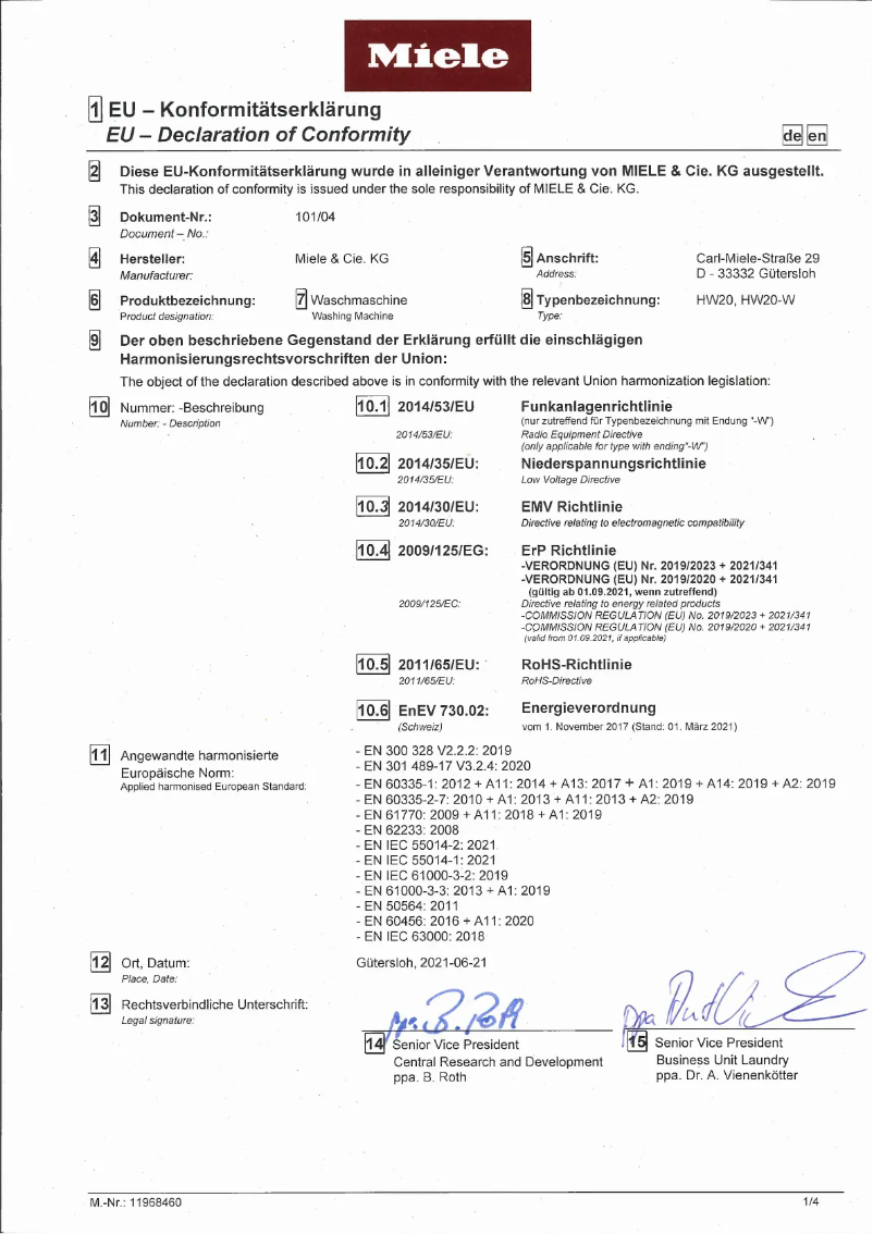 Página 1 del manual Manual de instrucciones Miele WSD 663 WCS TwinDos